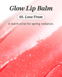 Thumbnail for Glint Glow Lip Balm (Love From, 0.1oz) - Moisturizing Stain Lipstick with Shine for Natural Lips, Tinted Treatment. Luxurious Korean Skin Care Makeup. Chapped, Dry, Cracked