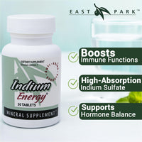 Thumbnail for EAST PARK Research - Indium Energy - All Natural Indium Powerful Anti-Aging Support - Helps Increase Energy and Supports Mental Clarity, Sleep, Joints and Overall Sense of Well-Being (30 Count)