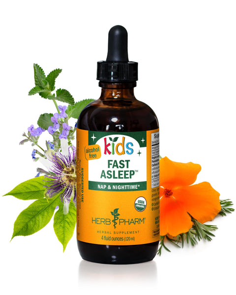 Image 1 of Herb Pharm Kids Fast Asleep™: Sleep Support Herbal Extract, Sugar-Free, Alcohol-Free, Herbal Supplement for Kids, Nap & Nighttime Support, Non-Bitter, Up to ~528 Servings Per Bottle, 4 oz*