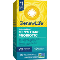 Thumbnail for Renew Life Men's Care Probiotic Capsules, Supports Mens Digestive, Colon, Immune and Respiratory Health, L. Rhamnosus GG, Dairy, Soy and gluten-free, 90 Billion CFU, 30 Count