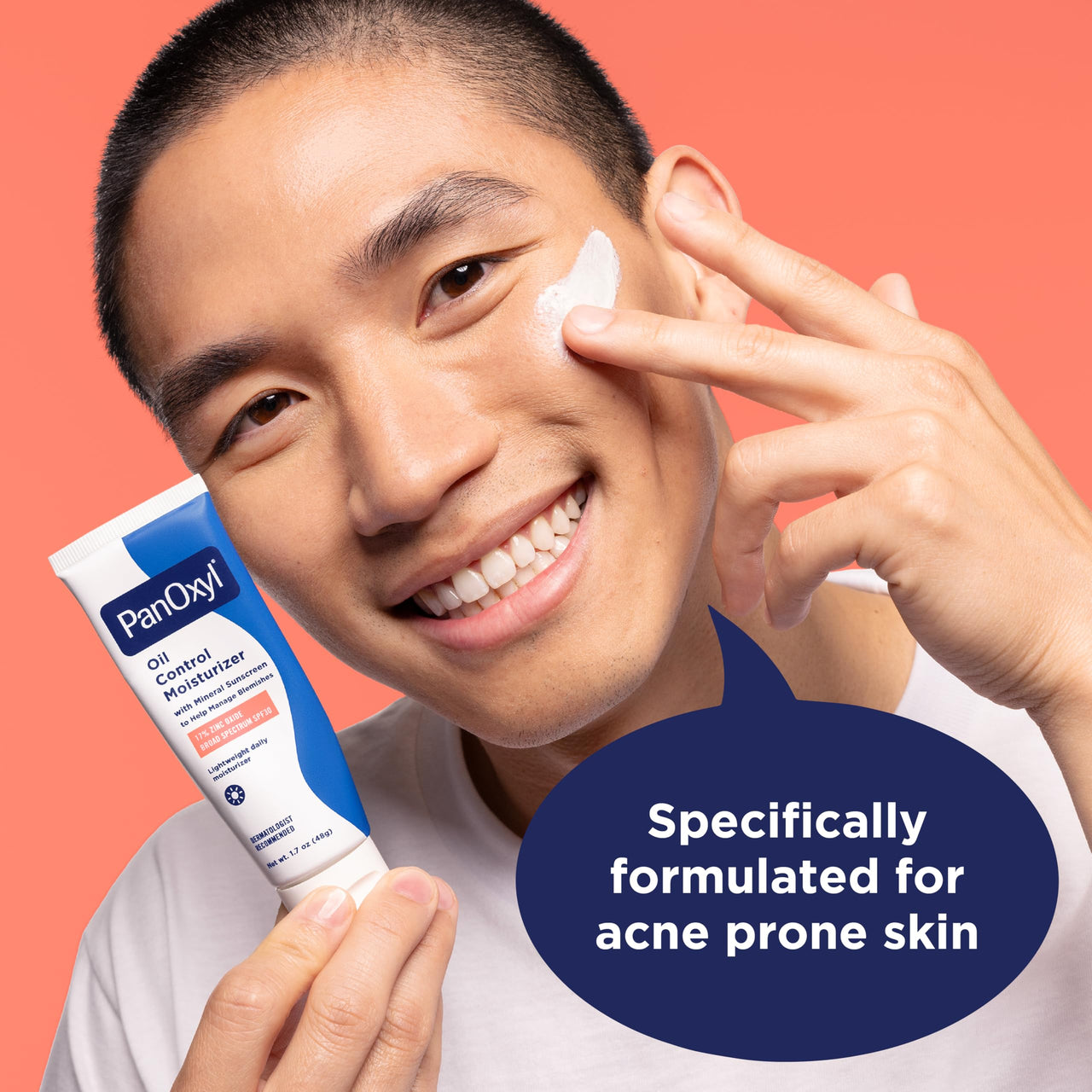 PanOxyl AM Oil Control Moisturizer, NEW Sheer Formula, Absorbs Excess Oil and Reduces Shine, with Mineral Sunscreen for Acne Prone and Oily Skin - SPF 30-1.7 oz