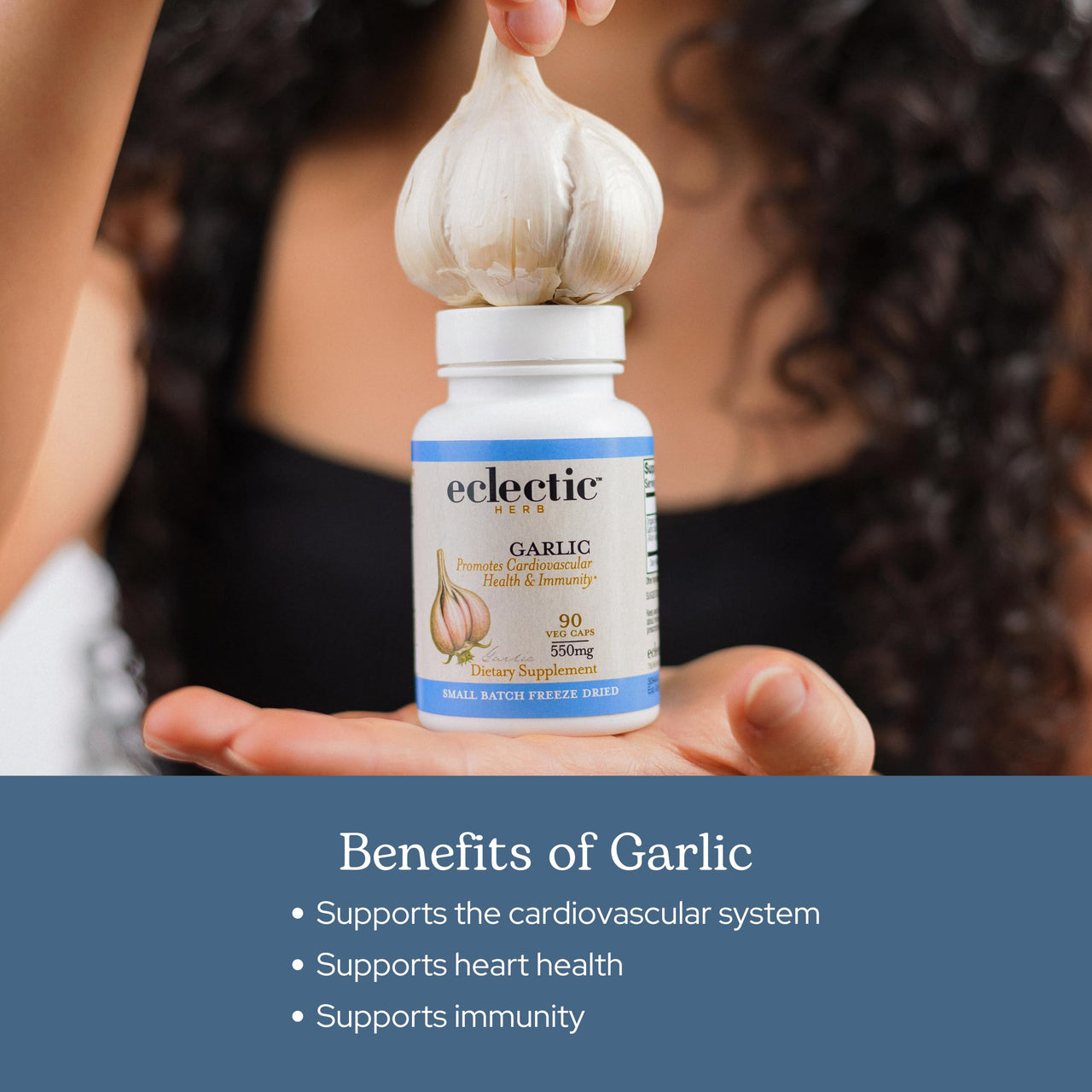 Eclectic Herb - Garlic Capsules | Cardiovascular Heart Health and Immune Support | Dietary Supplement | Vegan, Natural, Non-GMO, Gluten Free (120 CT | 550 mg)
