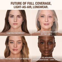 Thumbnail for Charlotte Tilbury Airbrush Flawless Matte Foundation - Full Coverage Liquid Makeup with a Natural-Matte Finish - Smoothes & Blurs Pores - Waterproof & Transfer Resistant - 4 Neutral