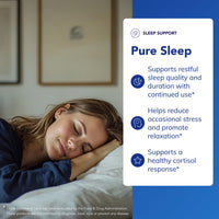Thumbnail for Pure Encapsulations Pure Sleep – Melatonin-Free Calming Sleep Supplement for Relaxation Support*- Ashwagandha, Saffron & Valerian – Gluten-Free, Hypoallergenic, Non-GMO – 60 Count (30 Servings)