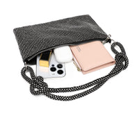 Thumbnail for Covelin Womens Fashion Shiny Diamond Handbag Tote Shoulder Evening Bag Black