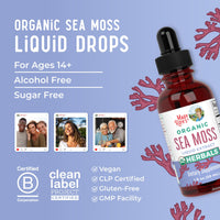 Thumbnail for MaryRuth Organics Irish Sea Moss Liquid Drops | Chondrus Crispus | Wild Harvested | Organic Irish Moss Formulated for Adults & Kids Ages 14+ | Unflavored | Sugar Free | Vegan | Non-GMO | 1 Fl Oz
