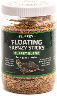 Thumbnail for DBDPet Fluker's Buffet Blend Aquatic Turtles Floating Frenzy Sticks Freeze Dried Food 11.5oz - Includes Attached Pro-Tip Guide