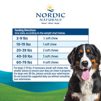 Thumbnail for Nordic Naturals Pet Joint Support + Omega 3 Soft Chews for Dogs, Pork Bone Broth Flavored - Promotes Mobility, Hip and Joint Support with Omega-3 Fish Oil, MSM, EPA & DHA - 30 Non-GMO Chews