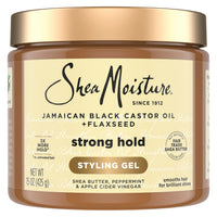 Thumbnail for SheaMoisture Strong Hold Styling Gel+Flaxseed Jamaican Black Castor Oil Gives Controlled Style,AllDay Hold,Infused With Castor Seed Oil,SheaButter & Indulgent Scent ParabenFree AntiFrizz Hair Gel 15oz
