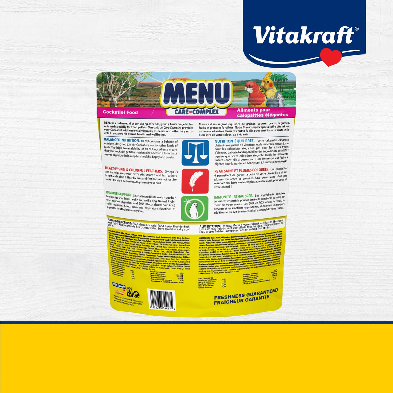 Vitakraft Menu Premium Canary and Finch Food - Vitamin-Fortified - Daily Food for Small Pet Birds Browns 2.5 Pound (Pack of 1)