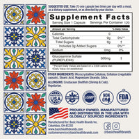 Thumbnail for Basic Brands Pura Salud Pureflex Glucosamine Sulfate 500mg â€“ Joints, Vision & Bones Support â€“ Promotes Flexibility, Comfort & Mobility â€“ 120 Capsules, Gluten-Free, Made in USA