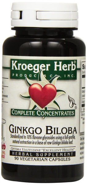Kroeger Herb Ginkgo Biloba - 90 Vegetarian Capsules
