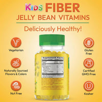 Thumbnail for Human Beanz Fiber Jelly Bean Gummies for Kids, Fiber Supplements for Digestive Health, Vegetarian Fiber Gummy 120 Jellybeans