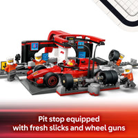 Thumbnail for LEGO City F1 Pit Stop & Pit Crew with Ferrari Car Toy - Model Race Car Toy Building Playset for Kids, Boys and Girls, Ages 6+ - F1 Collectible for Fans - Gift Idea for Birthdays - 60443
