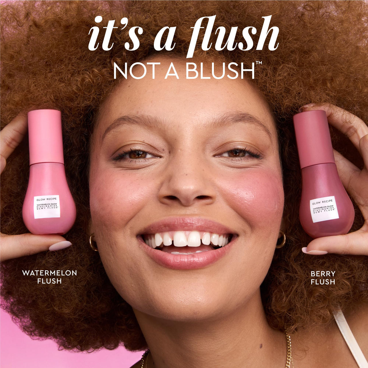 Glow Recipe Niacinamide Dewy Flush Tinted Serum - 100% Glowy Skincare Makeup to Smooth, Hydrate & Brighten - Liquid Korean Makeup with Buildable, Warm Berry Plum Tint - Berry Flush (0.4 oz)