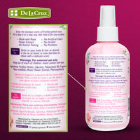 Thumbnail for De La Cruz Pure Rose Water Body Mist,Rosewater Spray for Face, Skin & Hair, Rose Toner & Rose Water for Hair Alcohol Free, Paraben Free 8 fl oz (3 Bottles)