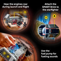 Thumbnail for LEGO Star Wars SMART Play: Darth Vader’s TIE Fighter Interactive Building Toy - All-in-One Set - Reacts to How You Move and Play with a SMART Brick - Gift for Boys, Girls and Kids Ages 8+ - 75421