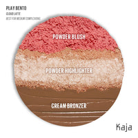 Thumbnail for Kaja 3-in-1 Blendable Sculpting Trio - Play Bento | with Mango Seed Butter, Cream Bronzer, Powder Blush, and Highlighter, 02 Cloud Latte