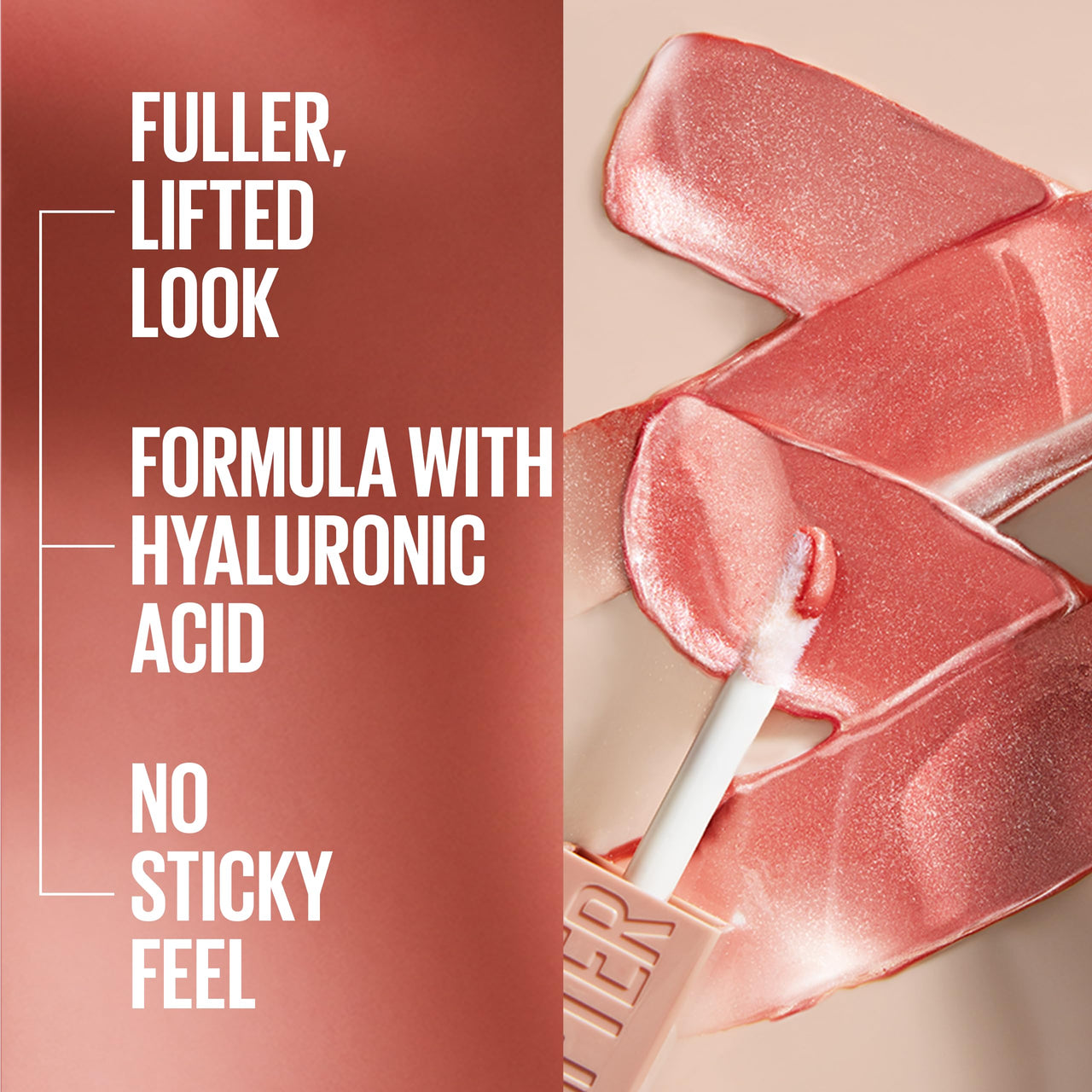 Maybelline Lifter Gloss, Hydrating Lip Gloss with Hyaluronic Acid, Rust, Warm Neutral, 0.18 Ounce