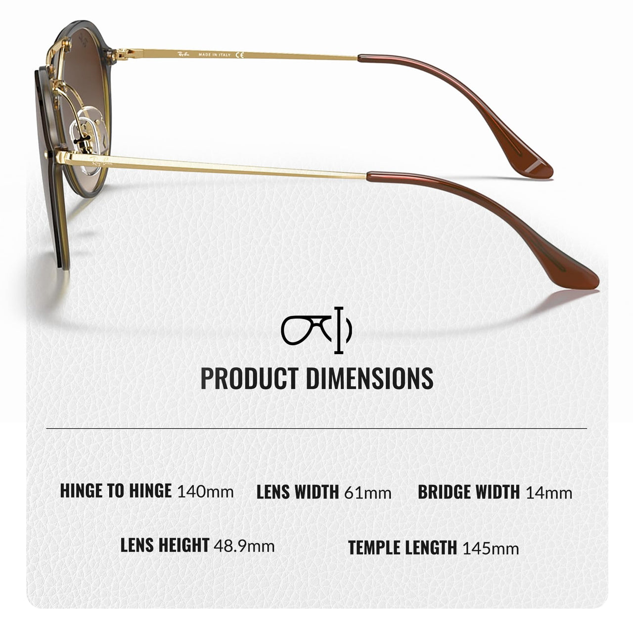 Ray-Ban RB4292N BLAZE DOUBLE BRIDGE Phantos Shaped Non-Polarized Sunglasses for Men & Women – Includes Official RAYBAN Eyewear Kit – Ideal Formal & Casual Wear Sunglasses – Brown Gradient Lens