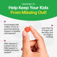 Thumbnail for Culturelle Daily Probiotic For Kids + Veggie Fiber Gummies (Ages 3+) - 60 Count - Digestive Health & Immune Support – Berry Flavor with a Vitamin C Boost
