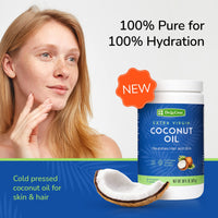 Thumbnail for De La Cruz Extra Virgin Coconut Oil - 100% Pure for Skin and Hair - Cooking - Multipurpose, Unrefined and Cold Pressed - 30 Fl OZ
