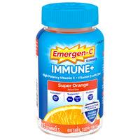 Thumbnail for Emergen-C Immune+ Triple Action Immune Support Gummies, BetaVia (R), 1000mg Vitamin C, B Vitamins, Vitamin D and Antioxidants, Super Orange, Back to School Essentials - 45 Count