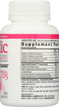 Thumbnail for Kyolic Formula 105 Garlic Extract w/VIT A and E Selenium 100 Capsules