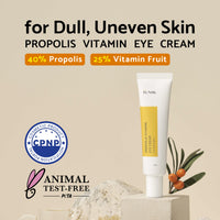 Thumbnail for IUNIK Propolis Vitamin C Face & Eye Cream with Vegetable Oil, 1.01 Fl Oz Dullness Dark Circles Puffiness Smooths Under Eyes 24 Hour Hydration For Sensitive Oily Acne-prone skin VEGAN