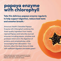 Thumbnail for American Health Chewable Papaya Enzyme with Chlorophyll 600 Chwbls