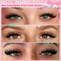 Thumbnail for TNFVLONEINS Lash Clusters Wispy Eyelash Clusters Spiky Individual Lashes Clusters D Volume Cluster Eyelash Extensions DIY Cluster Extension Thick Eyelash Cluster (10-16MM,3 Styles)