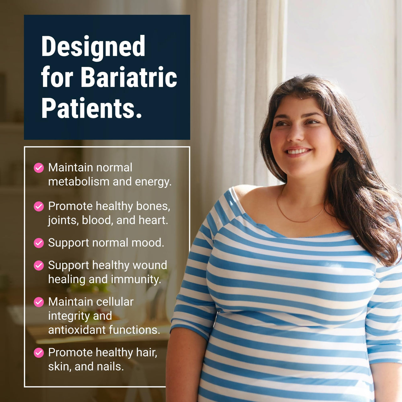 BariatricPal Multivitamin ONE 1 per Day! Bariatric Multivitamin Capsule with 45 mg of Iron | Easy to Swallow Capsule | Vitamin for Bariatric Surgery Patients | 30 Count (1 Month Supply)