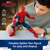 Thumbnail for LEGO Marvel Spider-Man Hero Figure - Super Hero Building Toy for Boys & Girls, Ages 12+ - Posable Kids Bedroom, Bookshelf or Desk Decor - Gift for Birthdays - 76346