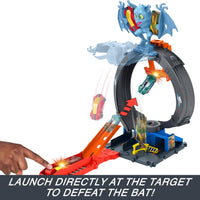 Thumbnail for Hot Wheels City Toy Car Track Set, Bat Loop Attack with Adjustable Loop & Launcher, 1:64 Scale Vehicle, Connects to Other Sets