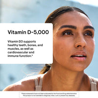 Thumbnail for THORNE - Vitamin D-5000 - Vitamin D3 Supplement - Support Healthy Bones, Teeth, Muscles, Cardiovascular, and Immune Function* - NSF Certified for Sport - Dairy-Free, Soy-Free - 120 Capsules