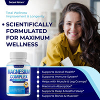 Thumbnail for Magnesium Complex 7 Elemental Magnesium Supplement 1000mg – Magnesium Glycinate, Citrate, Malate, Taurate, Oxide, Aspartate, Orotate Non-GMO 90 Capsules