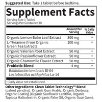 Thumbnail for Garden of Life Organics Sleep Well Rest & Refresh 30 Tablets, Lemon Balm, Green Tea Extract L-Theanine, Valerian Root, Chamomile, Probiotics-Organic Non-GMO Vegan Gluten Free Herbal Supplement
