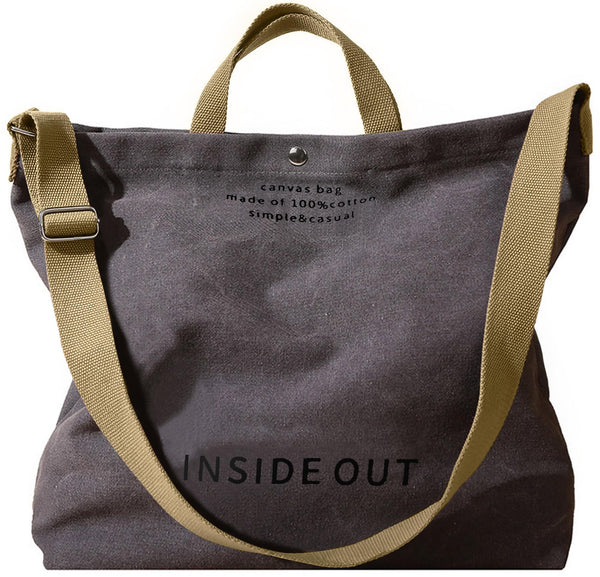 Large Tote Bag for Women, Canvas Gift for Women, Inside Out Bag, Fashion Crossbody 16oz Cotton, Large Capacity Shoulder Tote