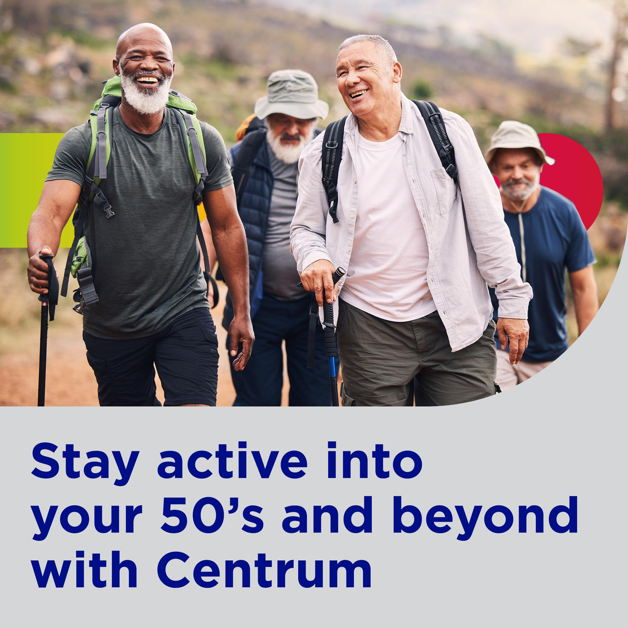 Centrum Silver Multivitamin for Men 50 Plus, Multimineral Supplement, Vitamin D3, B-Vitamins and Zinc, Gluten Free, Non-GMO Ingredients, Supports Memory and Cognition in Older Adults - 100 Ct