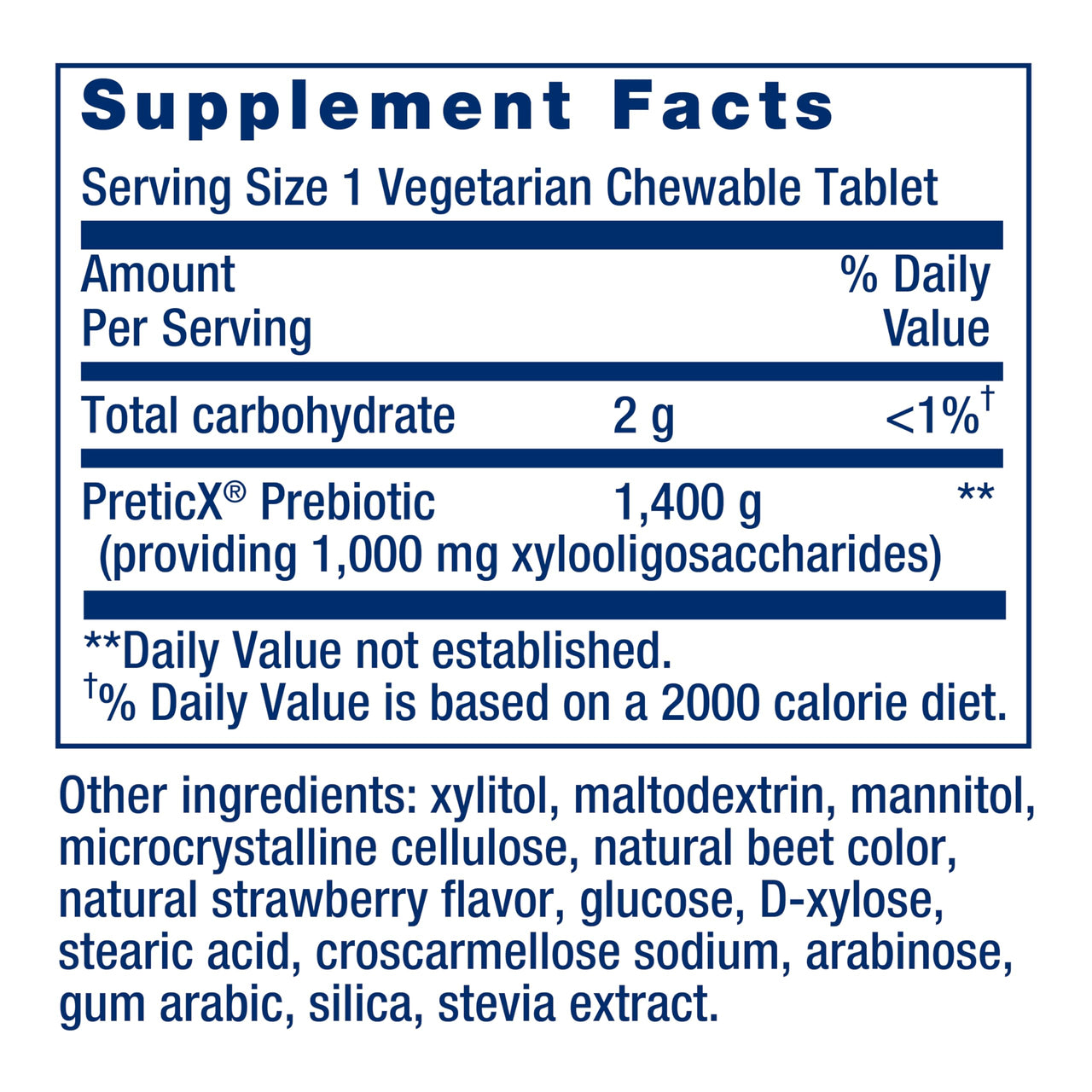Life Extension FLORASSIST® Prebiotic Chewable (Strawberry), 1000 mg xylooligosaccharides, prebiotic Supplement Provides Fuel for Gut Flora, Gluten-Free, Non-GMO, Vegetarian, 60 chewable Tablets