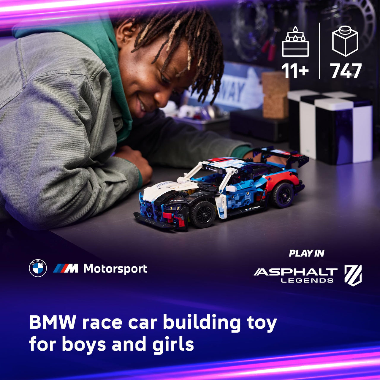 LEGO Technic BMW M4 GT3 EVO Race Car Toy - Building Toy for Boys & Girls, Ages 11+ - Model Car Display Kit for Bedroom Decor - Gift for Birthdays - 42226