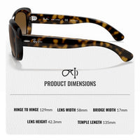 Thumbnail for Ray-Ban RB4101 Jackie Ohh Polarized Butterfly Shape Sunglasses With Eyewear Kit Bundle - High Bridge Fit - Ideal Formal and Casual Eyewear - Beach Sunglasses