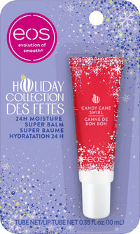 Thumbnail for eos Holiday 24H Moisture Super Balm, Candy Cane Swirl, Limited Edition, Stocking Stuffers, Holiday Lip Mask, 0.35 fl oz