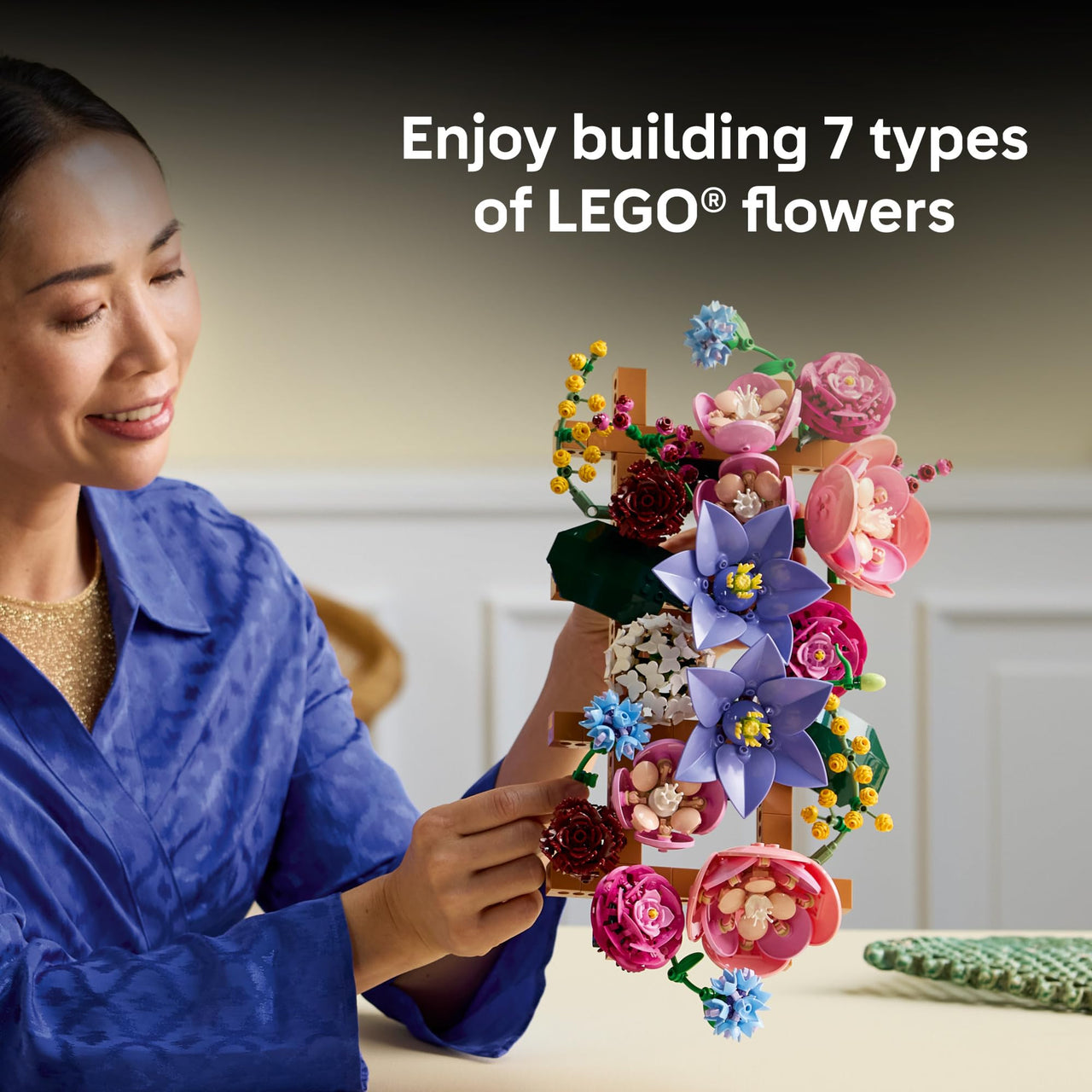 LEGO Botanicals Flower Wall Decor - Building Set for Adults, Ages 18+ - Gift for Birthdays - Artificial Plants & Flowers for Home Office, Bedroom Decor - 11503