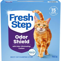 Thumbnail for Fresh Step Clumping Cat Litter, Multi-Cat, Long Lasting Odor Control Kitty Litter with Activated Charcoal, Low Dust Formula, 14 lb