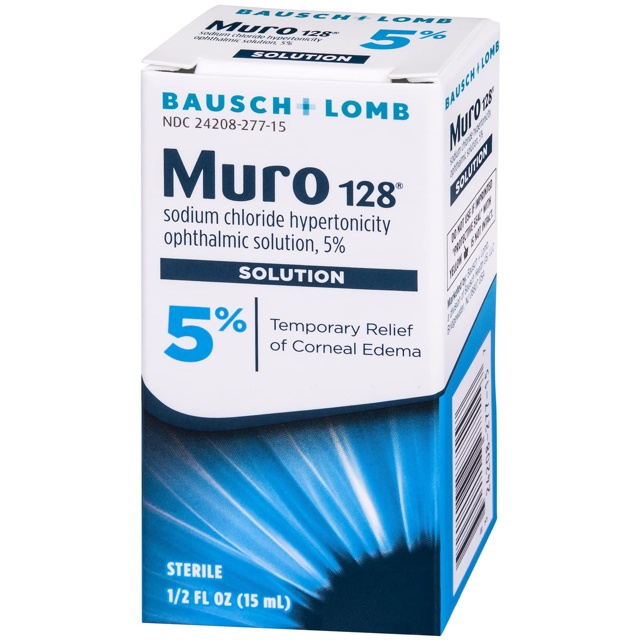 Bausch & Lomb Muro 128 Solution 5% 15 mL (Pack of 2)