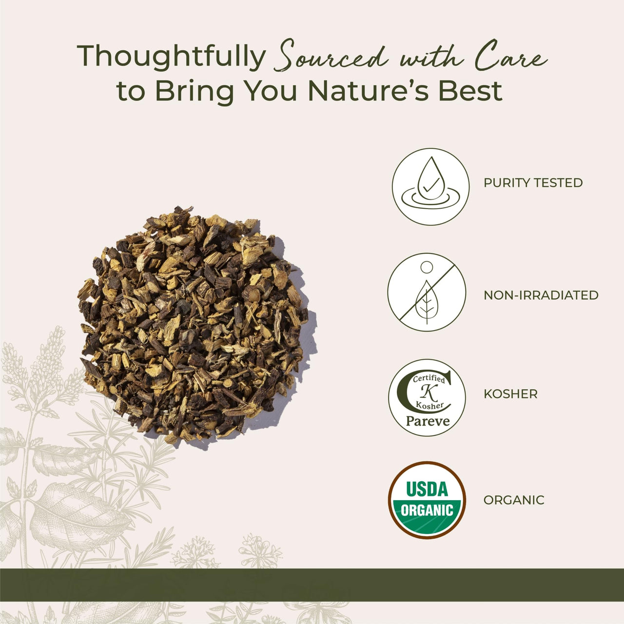Starwest Botanicals Organic Dried Licorice Root - Herb for Loose Leaf Tea Blends, Candy, & Baked Goods, Cut & Sifted, Certified Kosher, Non-GMO - Bulk 1 lb Bag