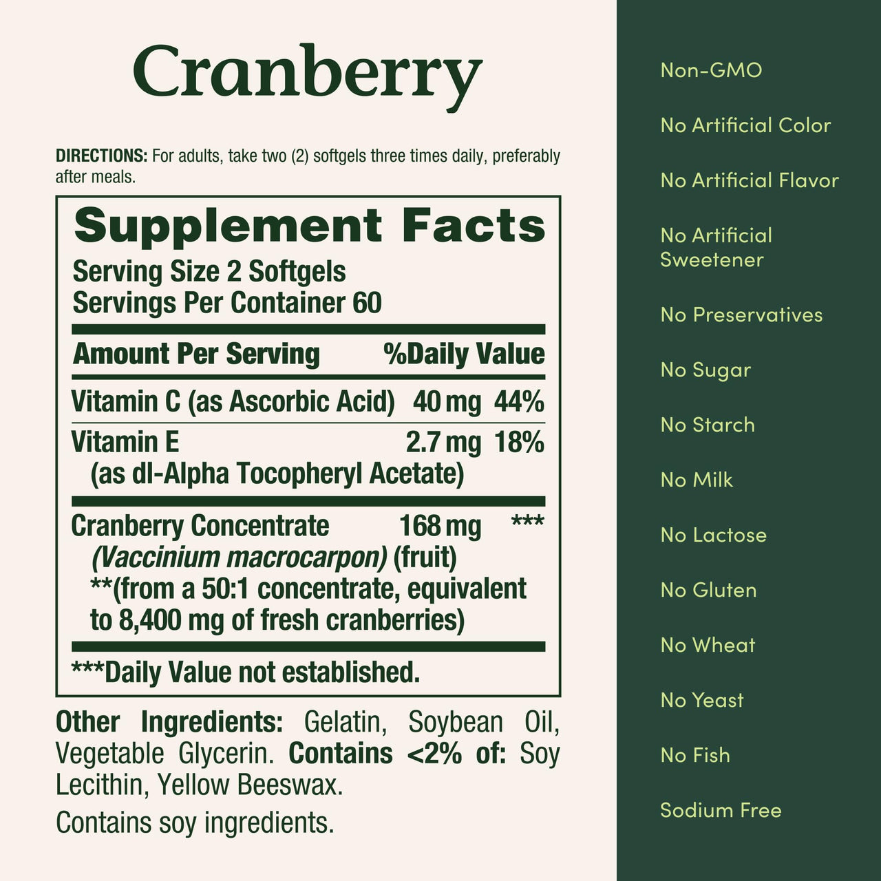 Nature's Bounty Cranberry Pills for Women Urinary Tract Health, Cranberry Supplements with Concentrate & Vitamin C, 120 Softgels