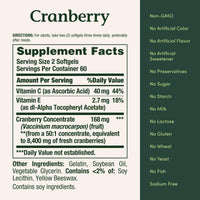 Thumbnail for Nature's Bounty Cranberry Pills for Women Urinary Tract Health, Cranberry Supplements with Concentrate & Vitamin C, 120 Softgels