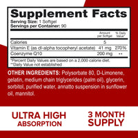 Thumbnail for Qunol CoQ10 200mg Softgels, Ultra CoQ10 - Ultra High Absorption Coenzyme Q10 Supplements - Antioxidant Supplement for Vascular and Heart Health & Energy Production, 90 Count